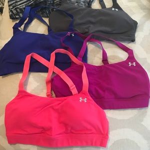 Bundle of 5: Under Armour cross-back sports bras